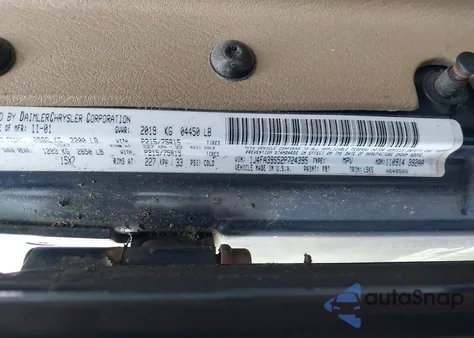 2002 Jeep Wrangler X из США, поврежденный, VIN 1J4FA39S52P724395